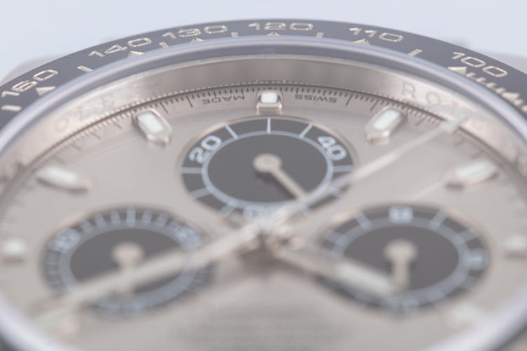 18K Rolex WG Rolex Daytona on Oysterflex Gray Dial