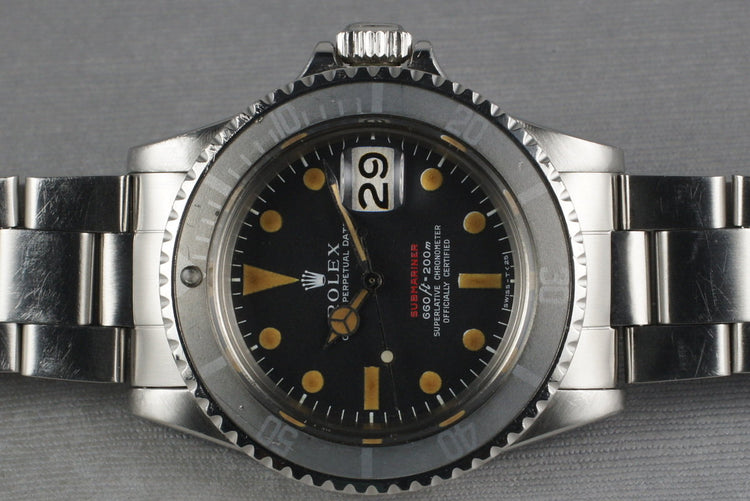 1970 Rolex Red Submariner 1680 Mark 4 Dial