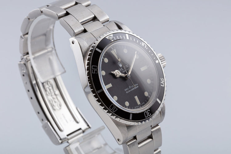 1972 Vintage Rolex Submariner 5513 Serif Dial with Service Papers