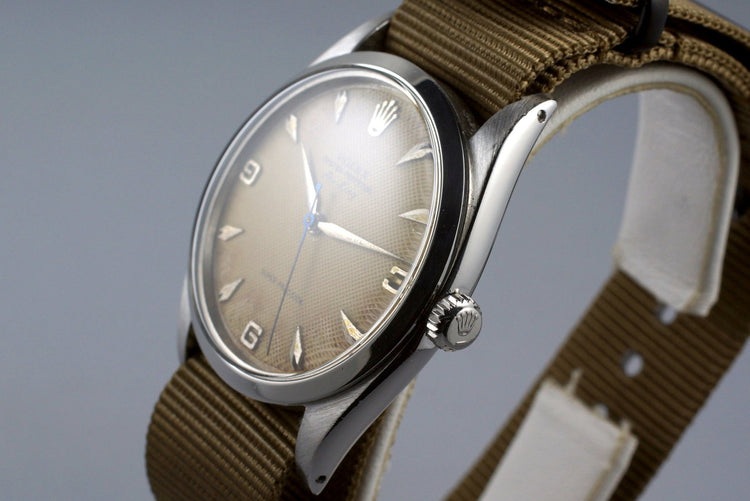 1958 Rolex Air-King 5504 Tropical Non-Luminous Cream Waffle Dial