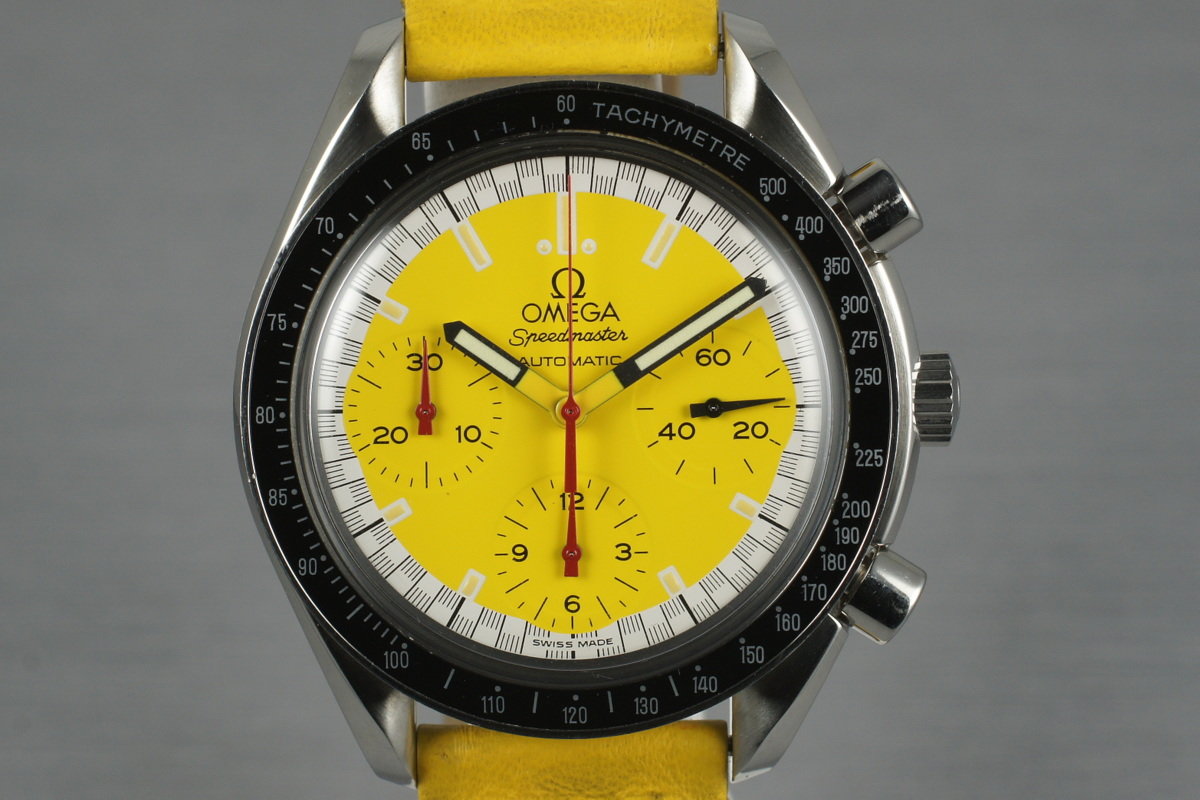 HQ Milton Omega Speedmaster Yellow Michael Shumacher Dial 3816