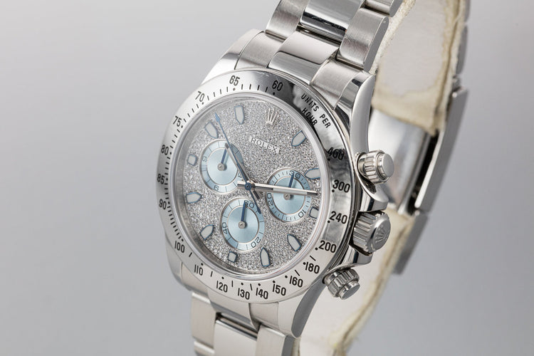 2015 Rolex Daytona 116520 with Factory Diamond Pave Dial with Box and Papers