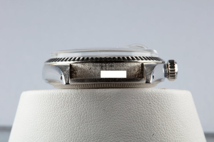 1973 Rolex DateJust 1601 with No Lume Silver Linen Dial