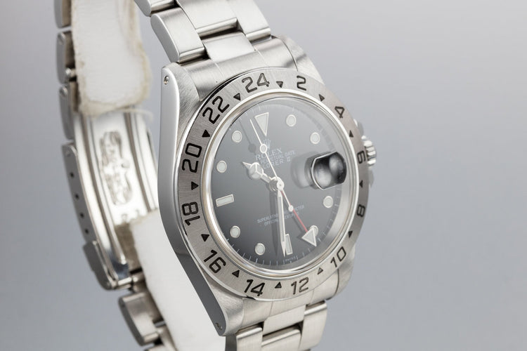 1999 Rolex Explorer II 16570 with "SWISS" Only Black Dial