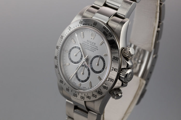 1999 Rolex Zenith Daytona 16520 White Dial with Box and Papers