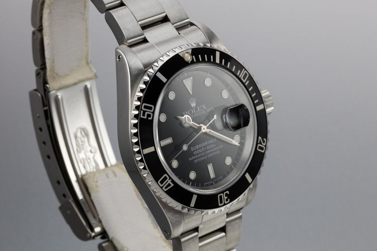 1991 Rolex Submariner 16610 with Box and Papers