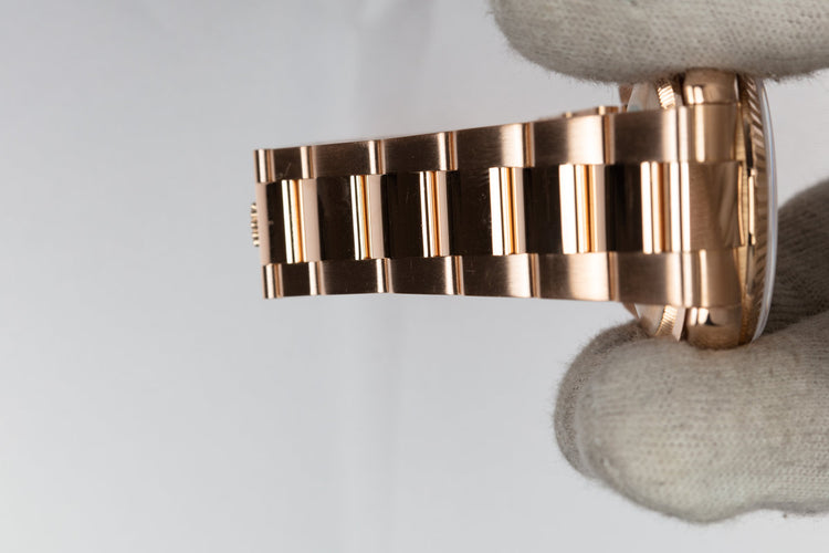 2005 Rolex 18K Rose Gold Day-Date118235 Diamond Meteorite Dial with Box and Papers