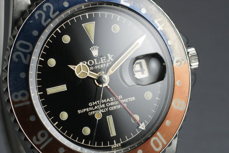 1960 Rolex GMT 1675 PCG with Glossy Gilt Chapter Ring Dial