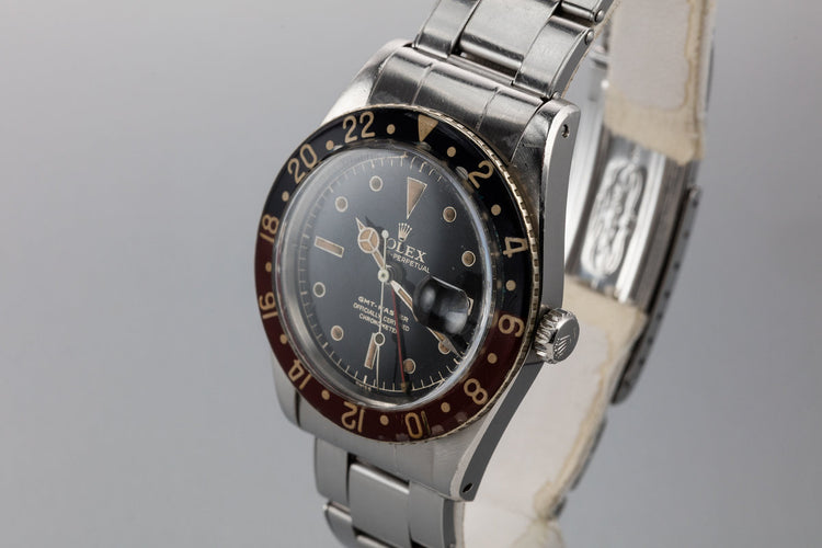 1958 Rolex GMT-Master 6542 Spidered Gilt Chapter Ring Dial with Bakelite Bezel Insert