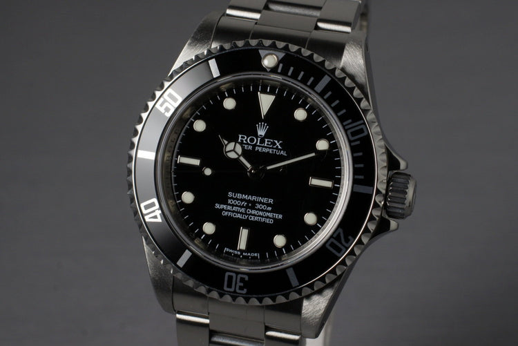 2007 Rolex Submariner 14060M with 4 Line Dial