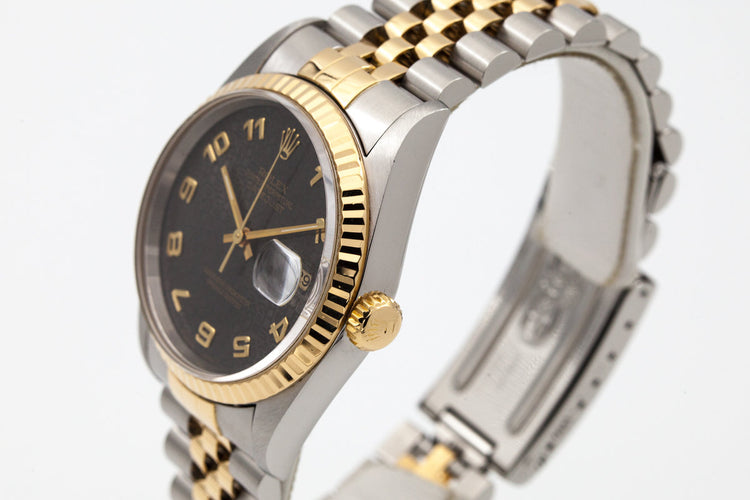 1995 Rolex Two Tone DateJust 16233 Charcoal Computer Dial with Box and Papers