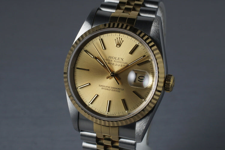 1992 Rolex Two Tone DateJust 16233 with Box and Papers