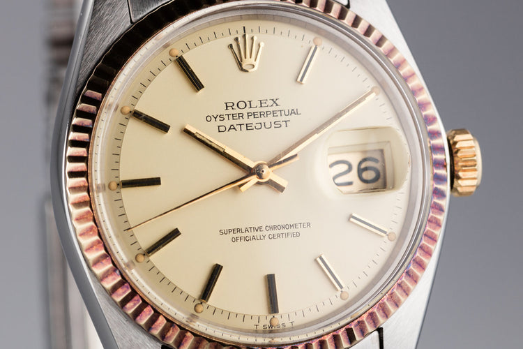 1972 Rolex Two-Tone DateJust 1601 with Matte Champagne Dial