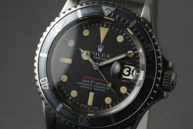 1970 Rolex RED Submariner 1680 Mark 4 Dial with Box and Papers