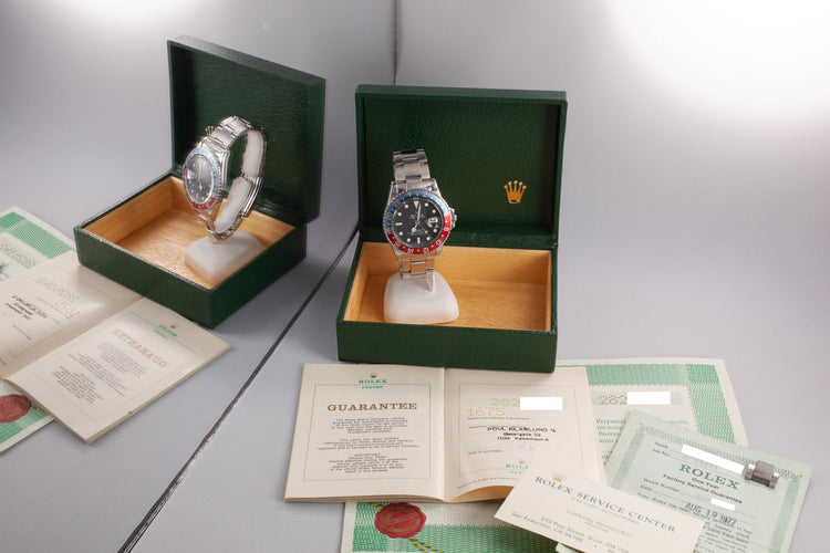 1971 Rolex GMT-Master 1675 with Box and Double Punch Papers