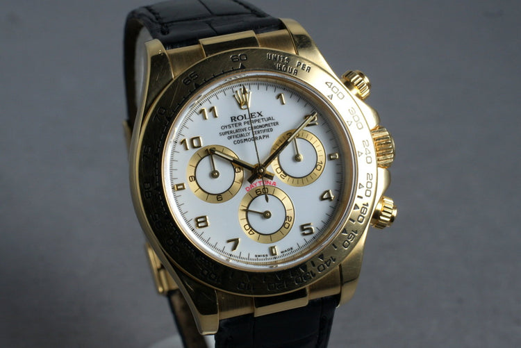 2002 Rolex 18K YG Daytona 116518 with Box Papers