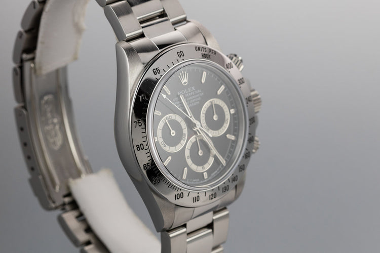 1997 Rolex Zentih Daytona 16520 Black Dial with Box and Papers