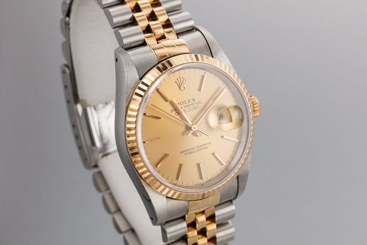 1993 Rolex Two-Tone Datejust 16233 Champagne Dial with Papers