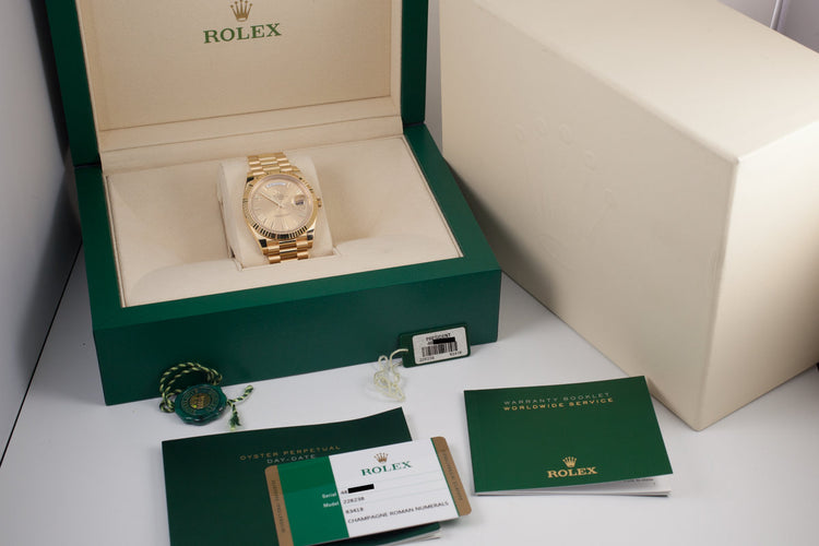 2017 Rolex 18K Day-Date 228238 with Box and Papers