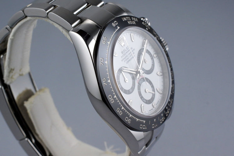 2016 Rolex Ceramic Daytona 116500LN White Dial with Box and Papers