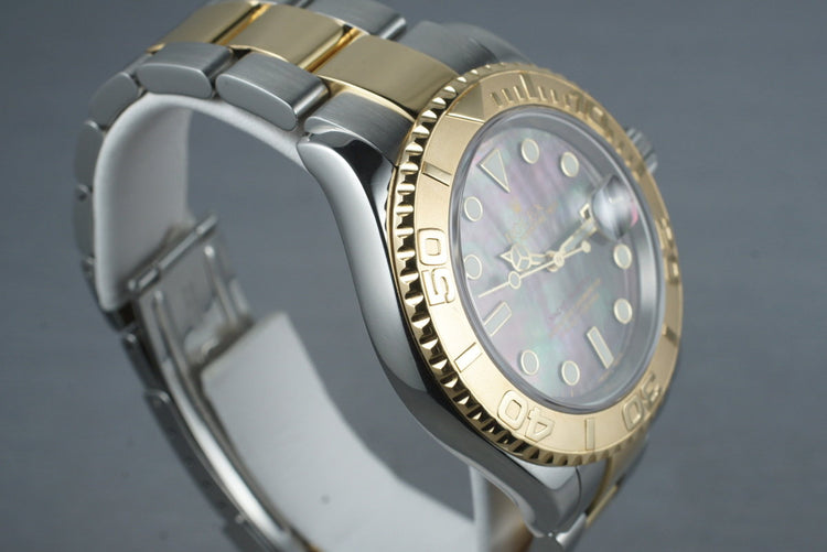 2003 Two Tone Rolex Yachtmaster 16623 MOP with Box and Papers