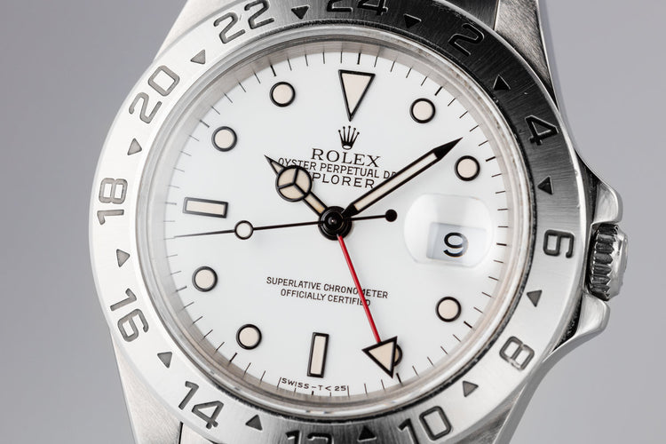 1995 Rolex Explorer II 16570 White Dial