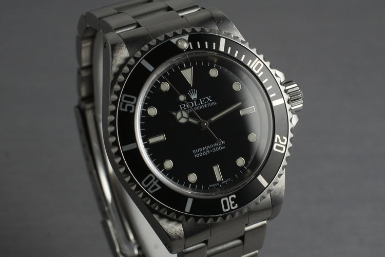 1999 Rolex Submariner 14060 with Box and Papers