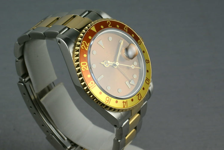 Rolex Two Tone GMT Master II 16713 Root Beer