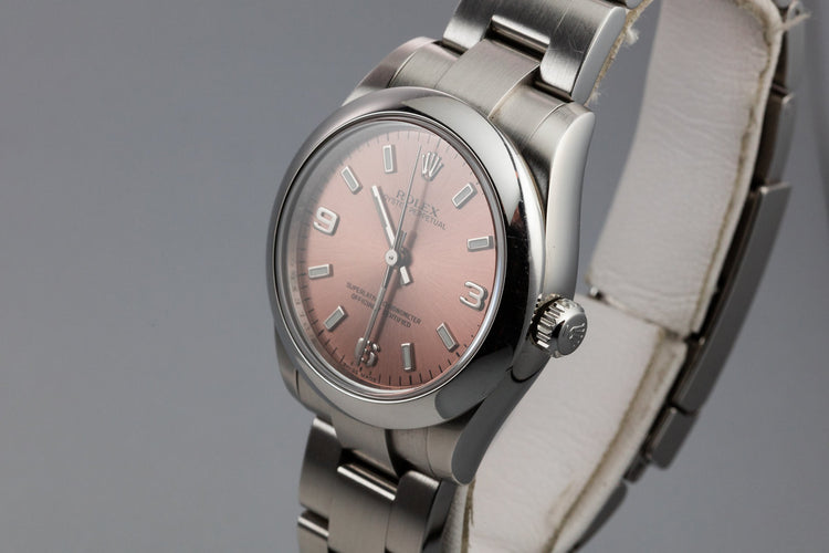 2007 Rolex Mid Size Oyster Perpetual 177200 Salmon Dial