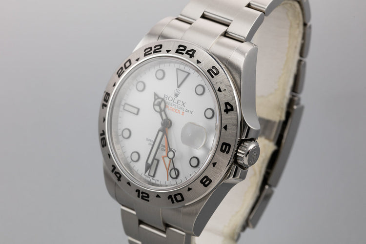 2015 Rolex Explorer II 216570 with Box and Papers