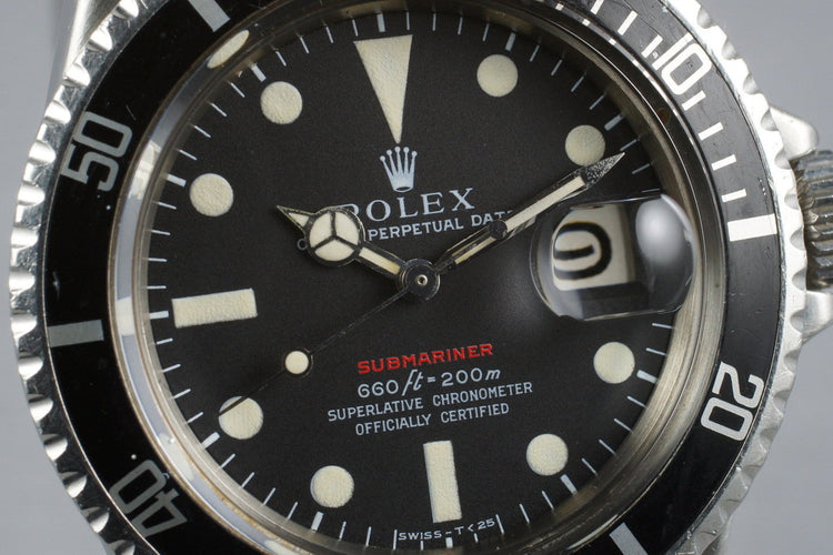 1970 Rolex Red Submariner 1680 Mark 4 Dial