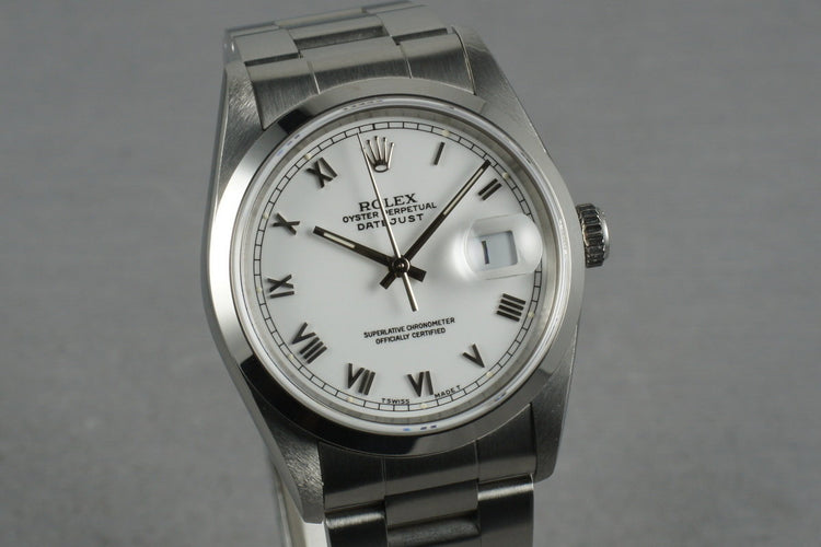 Rolex Stainless Steel Datejust 16200 with Box and Papers