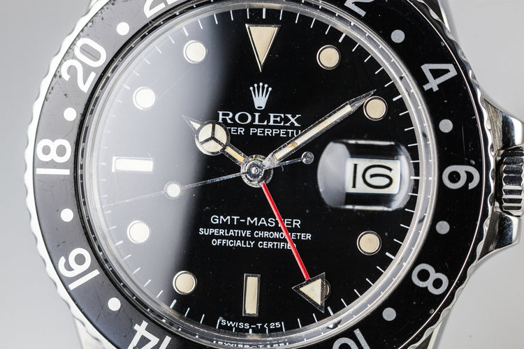 1984 Rolex GMT-Master 16750 Black Bezel with Box and Papers