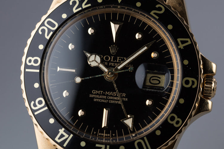 1979 Rolex 18K YG GMT-Master with Black Nipple Dial