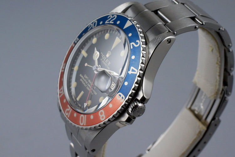 1966 Rolex GMT 1675 Glossy Gilt Dial with Box and Papers