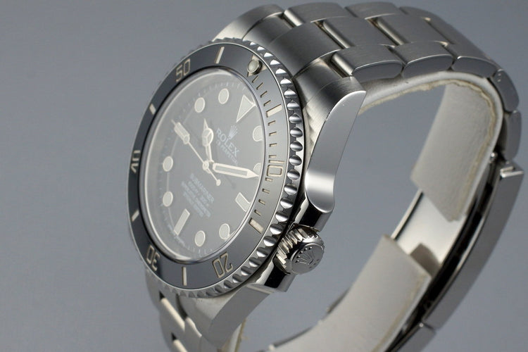 2015 Rolex Submariner 114060 with Box and Papers