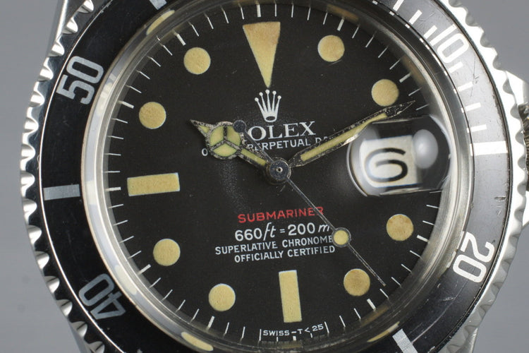 1972 Rolex Red Submariner 1680 with Mark VI Dial