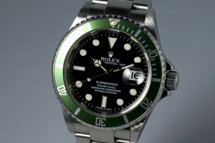 2007 Rolex Green Submariner 16610V