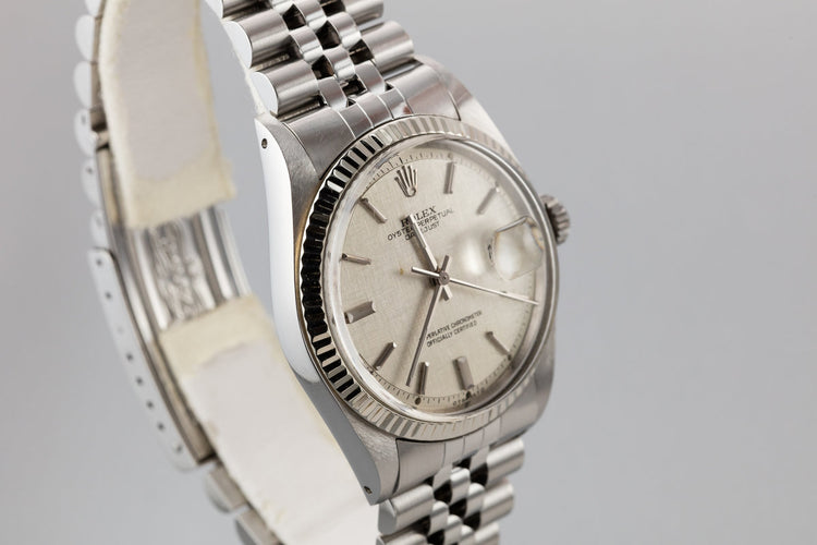 1976 Rolex DateJust 1601 with Silver Linen Sigma Dial