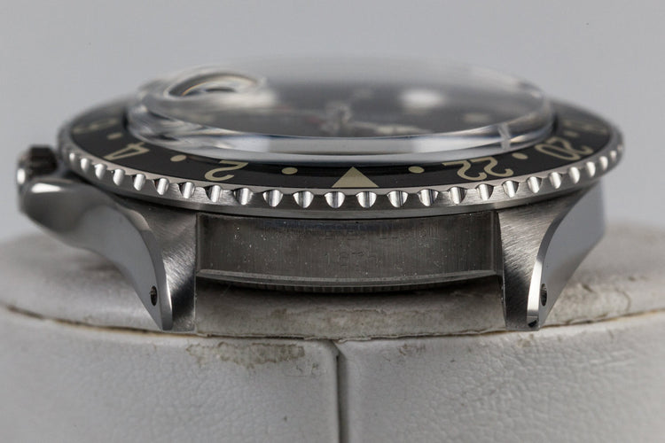 1971 Rolex GMT-Master 1675 with Black Bezel Insert and Box and Papers F-105 Fighter-Bomber Watch