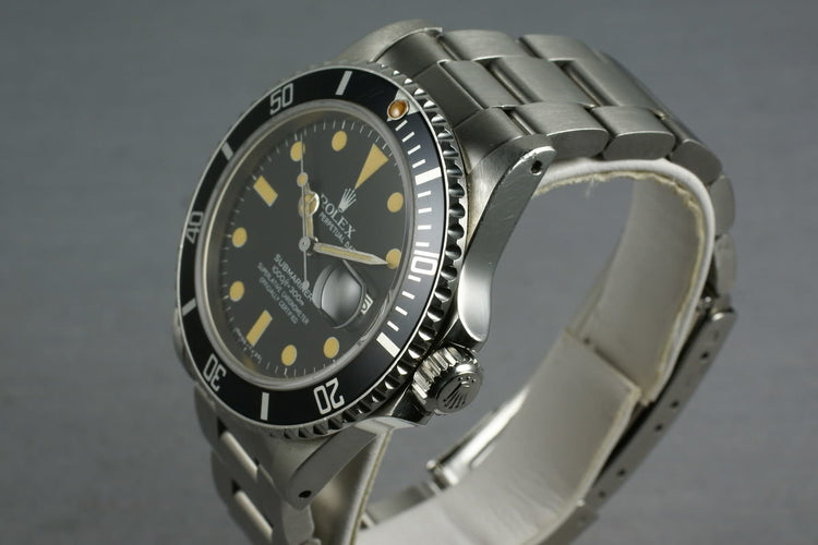 Rolex Submariner 16800 Amazing Orange Lume
