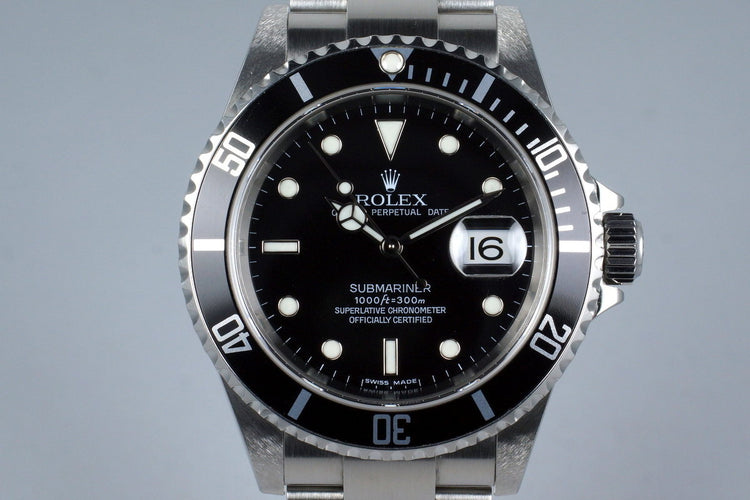 2006 Rolex Submariner 16610 with Box and Papers