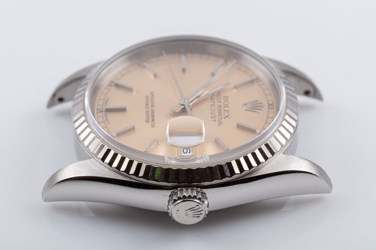1995 Rolex Unpolished Case DateJust 16234 with Silver Patina Dial
