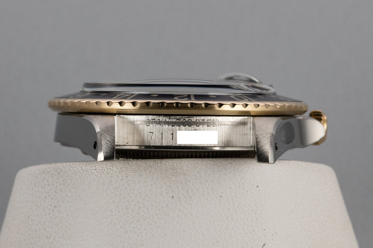 1981 Rolex Two-Tone GMT-Master 16753 Black Nipple Dial with Box and Papers