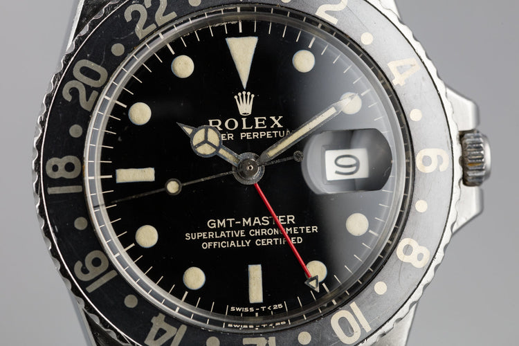1965 Rolex GMT-Master 1675 Gilt Dial with Faded Black Fat Font Insert