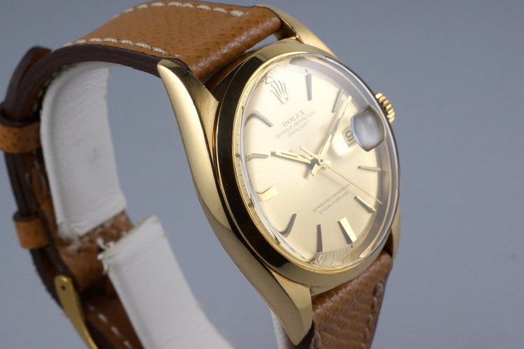 1967 Rolex YG DateJust 1600 with Papers