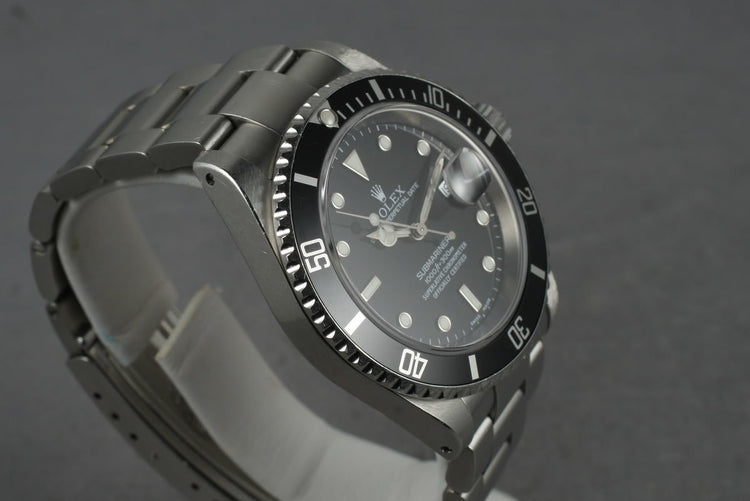 2001 Rolex Submariner 16610 with Box and Papers