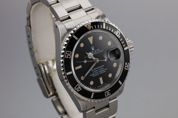 1985 Rolex Submariner 16800 with Box and Service Estimate