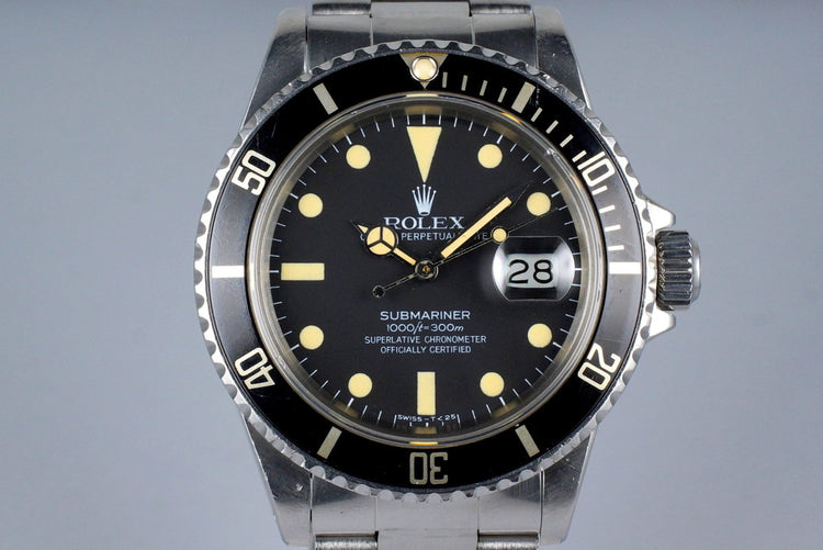 1982 Rolex Submariner 16800 with Box and Papers