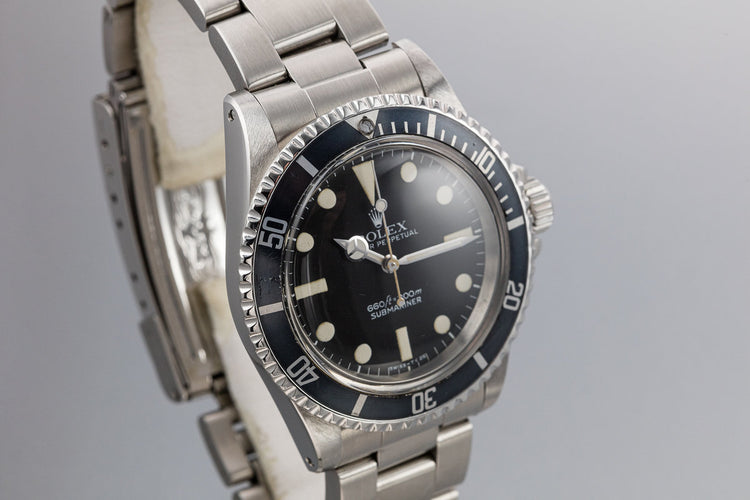 1978 Rolex Submariner 5513 Mark 1 Maxi Dial with Box and Papers